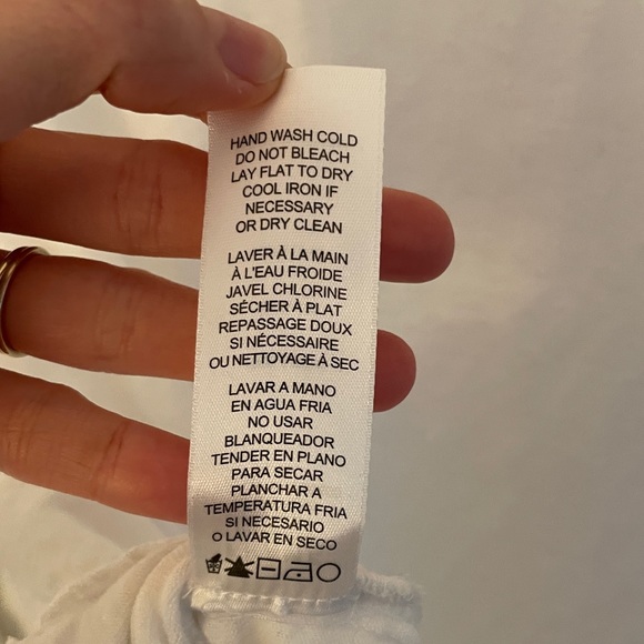 Frame • White Linen scalloped bell sleeve blouse size medium - Picture 8 of 8